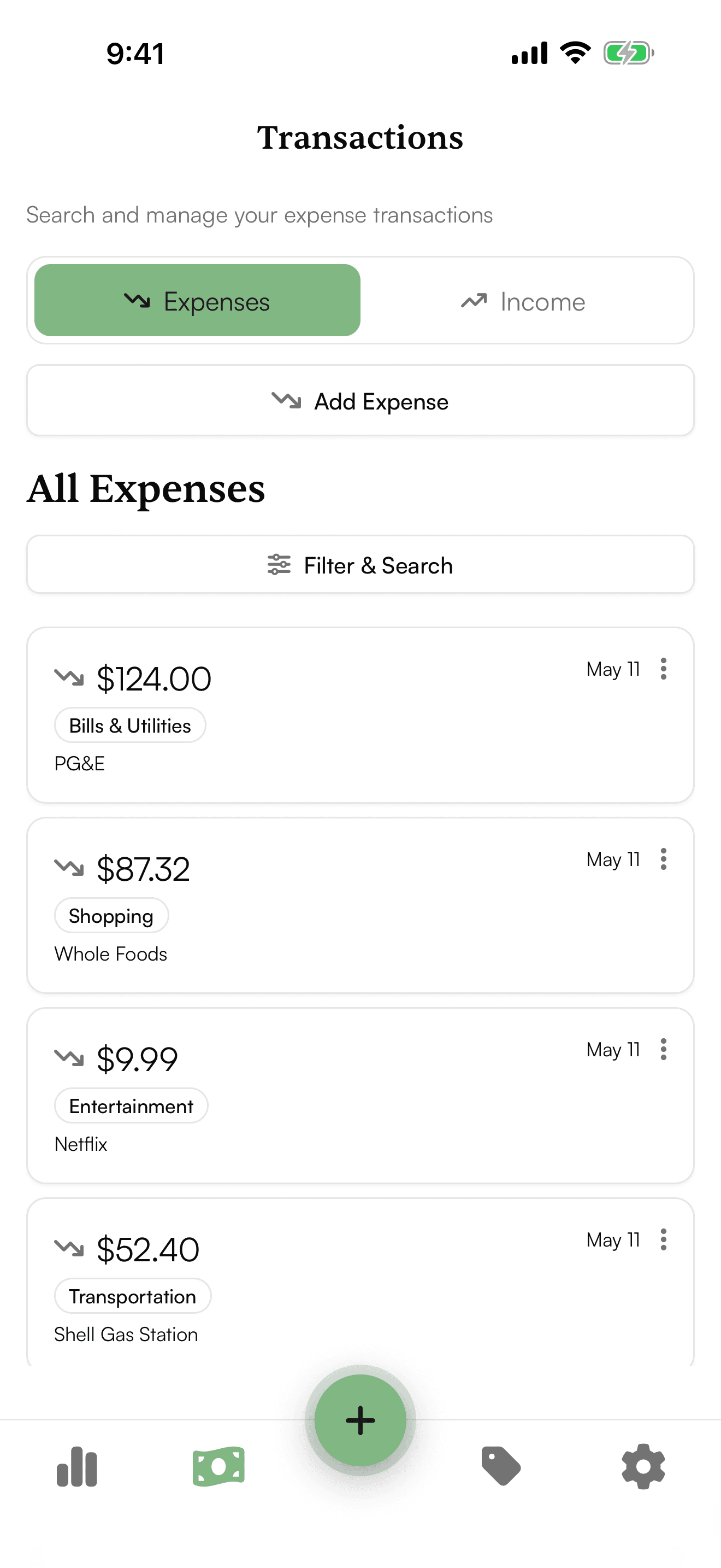 Sprig app screen